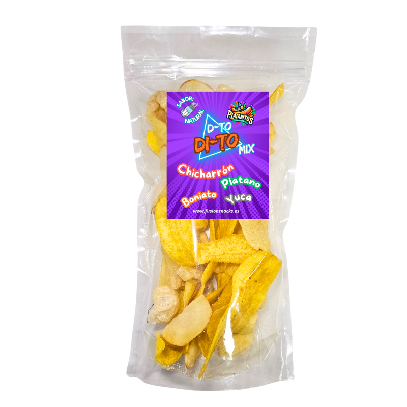 D-To Di-To Naturel – 15 sachets | FusionSnack – Mélange artisanal de chips et chicharrón